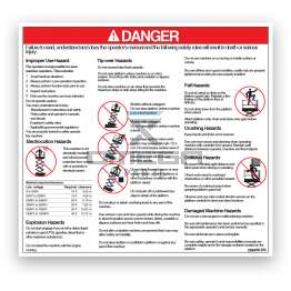 GMG 268466-EN GMG Decal danger hazards EN