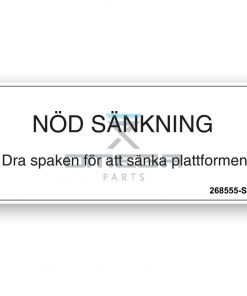 GMG 268555-SE GMG Decal emergency stop SE