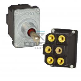 OMEGA 120054 Toggle switch, 3 pos - spring return centre