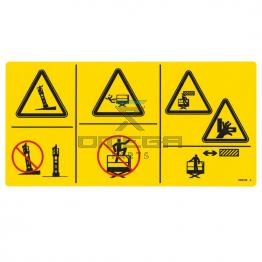 Genie Industries 1293166 Decal - tip over hazards