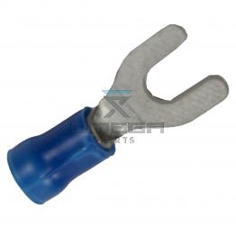 OMEGA 134574 Terminal / spade fork M4 / blue