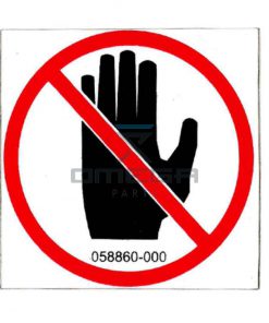 UpRight / Snorkel 058860-000 Decal - hands away