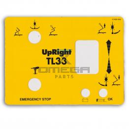 UpRight / Snorkel 057400-000 Decal - upper control - TL33