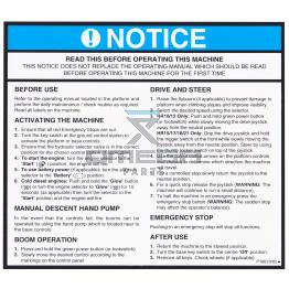 NiftyLift P16901 Decal - general notice