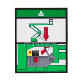 NiftyLift P16902 Decal - Emergency hand pump