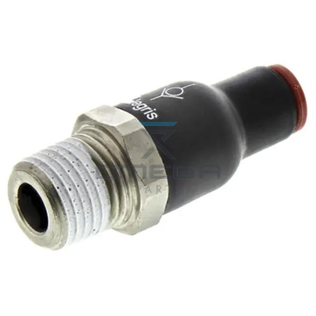 OMEGA 185122 Non Return Valve R 1/4 Male Inlet, 8mm Tube Outlet (check valve)