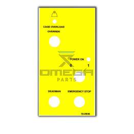 UpRight / Snorkel 18-0936 Cage control decal