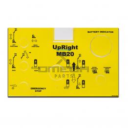UpRight / Snorkel 501272-000 Decal MB20 UCB