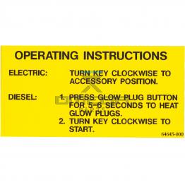 UpRight / Snorkel 064645-000 Decal Instruction