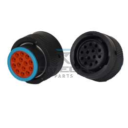 OMEGA 468348 14 Pole Male Straight Cable Mount Circular Connector, Shell Size 18, Female Contacts HD20 Series