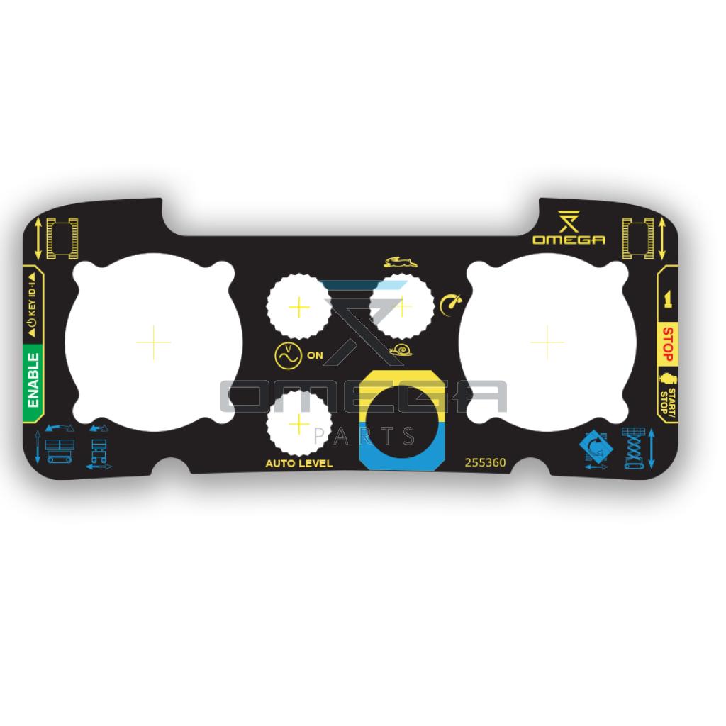 OMEGA 255360 Overlay decal - remote control - PJC02 / DJC02 OMEGA 255360 Overlay decal - remote control - PJC02 / DJC02