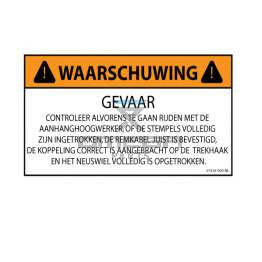 UpRight / Snorkel 057416-000-NL Decal -before towing - NL