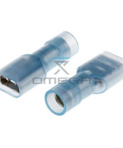 OMEGA 126800 Faston terminal insulated BLUE 6,35 x 0,8 mm