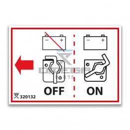 OMEGA 320132 Decal - main power switch