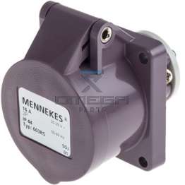 OMEGA 324322 Purple Panel Mount 2P Industrial Power Socket, Rated At 16A