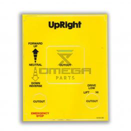 UpRight / Snorkel 101222-005 Decal upper controls