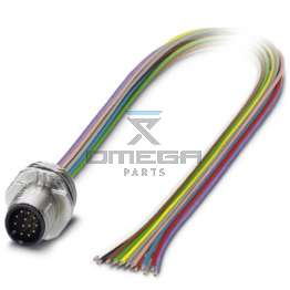 OMEGA 329002 Connector M12 speedcon - 12 pol - panel mount - with 50 cm wiring