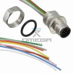 OMEGA 329018 Connector m12 speedcon - 8 pol - panel mount - with 50 cm wiring