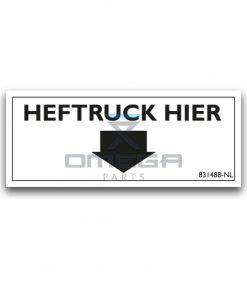 OMEGA 330072 Decal - heftruck hier