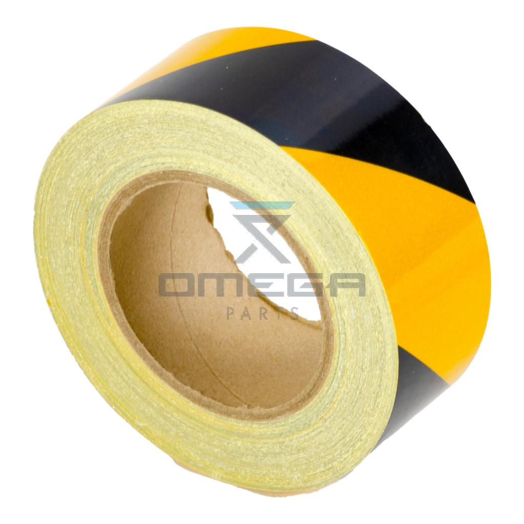 OMEGA 346028 REFLECTIVE Black/Yellow Tape 50mm x 25m