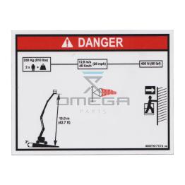 Haulotte 3078152960 Decal - danger