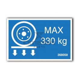 GMG 368058 GMG 1530ED - max wheel load decal