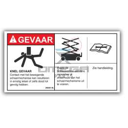 GMG 268481-NL Decal crushing hazard manual NL