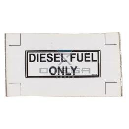 UpRight / Snorkel 605726 Decal diesel fuel only