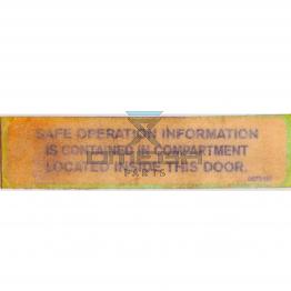 UpRight / Snorkel 0073491 Decal safe operation informat