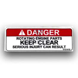 UpRight / Snorkel 0151410 Decal danger rotating parts