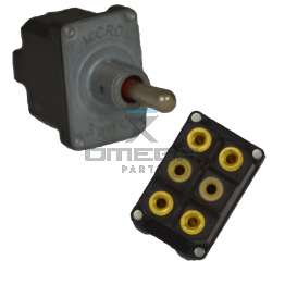 OMEGA 418272 Toggle switch - 3 pos, each fixed - double contacts