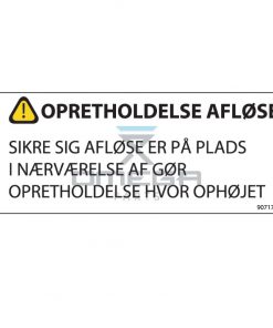 MEC Aerial Work Platforms 90717-DK Decal - locking scissor stack brace - DK