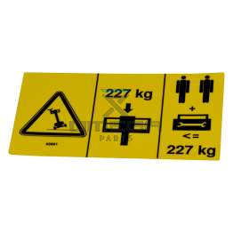 Genie Industries 82601 Decal - swl 227 kg - 2 persons max. - tilt warning