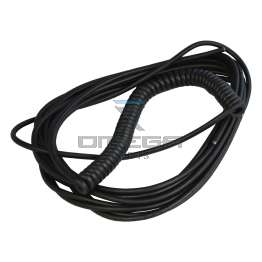 OMEGA 446010 Spiral cable - 3x1,5 mmq - Spiral retract = 50cm, extend = 200 cm - fixed lenght  10 mtr - 0,5 mtr