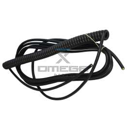 OMEGA 446016 Spiral cable - 3x1,5 mmq - Spiral retract = 50cm, extend = 200 cm - fixed lenght  5 mtr - 0,5 mtr