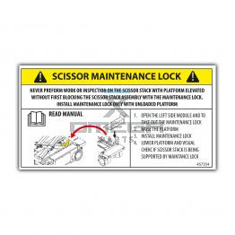 OMEGA 457354 Maintenance Lock - scissor stack