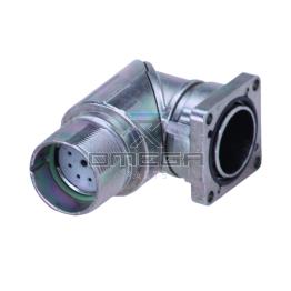 OMEGA 459828 Connector flange - angle mounted - 9 pos - socket