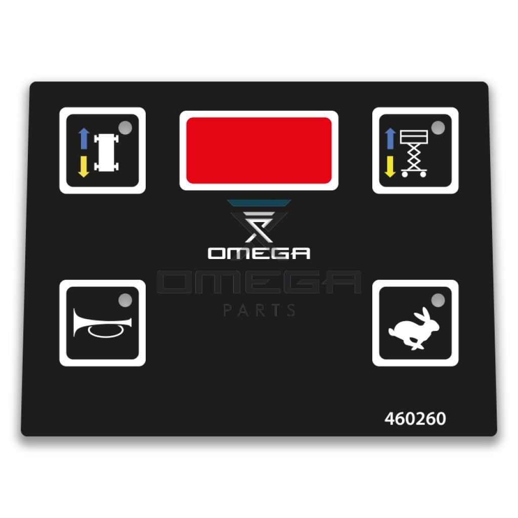 OMEGA 460260 Decal overlay - upper control box