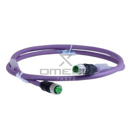 OMEGA 460274 Extension cable - CAN - M12 connector - twisted pair - 1mtr