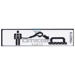 JLG 1704277 Decal lanyard attachment