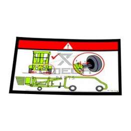 NiftyLift P17341 Label- axle towing warning -universal