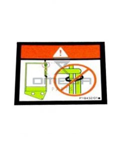 NiftyLift P18432 label - cage gate warning swing - universal