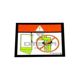 NiftyLift P18432 label - cage gate warning swing - universal