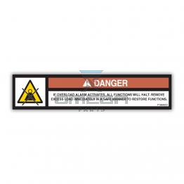 NiftyLift P18848 label - cage overload warning - UK