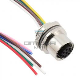 OMEGA 469978 M12 flange mount - 8-pos - 200mm wires