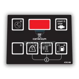 OMEGA 476148 Overlay decal - control box upper - top section (diesel)