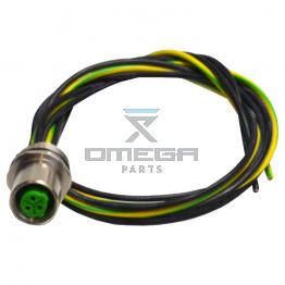 OMEGA 478808 M12 Female flange connector - 3way - 0,5m wire harness