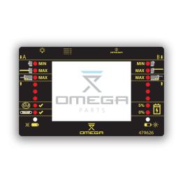 OMEGA 479626 DISPLAY / LED Decal overlay - for remote kit 479860