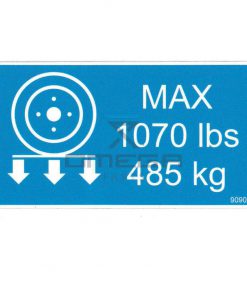 MEC Aerial Work Platforms 90902 Decal wheel load