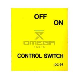 UpRight / Snorkel 062322-000 Decal key switch